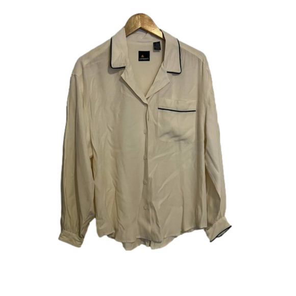 VINTAGE Lizsport white button down M - Picture 1 of 11